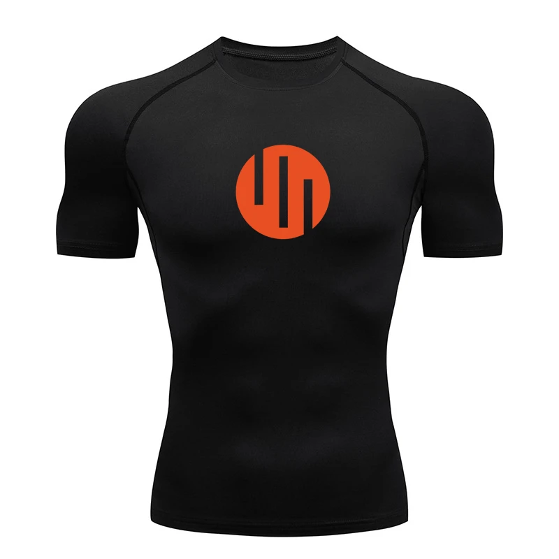 Graphic Short Sleeve Compression Shirts for Men Gym Workout Running Undershirts Baselayers Athletic Quick Dry Tshirts Tees Tops