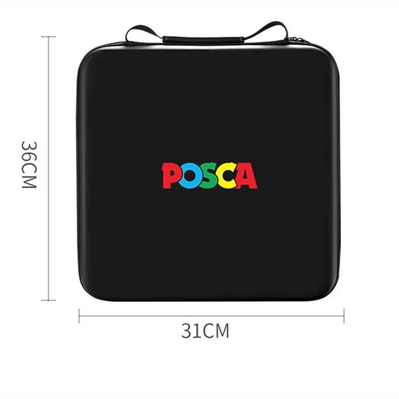 Posca Empty Art Pen Storage Bag, 48/72 Slot Organizer for Markers/Coloring Pencils/Gel Pens/Highlighter, Drawing Learning Supply