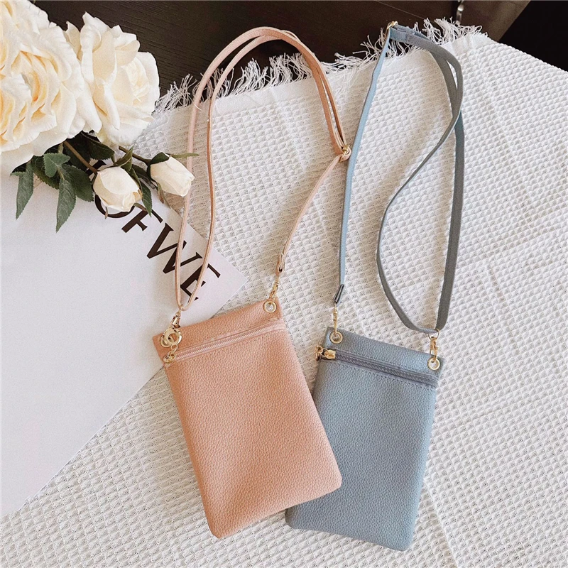 2024 New Ladies Crossbody Bag Women's Messenger Sling Bags Lychee Pattern Phone Bag Small Shoulder Bag Versatile Handbag Pouch