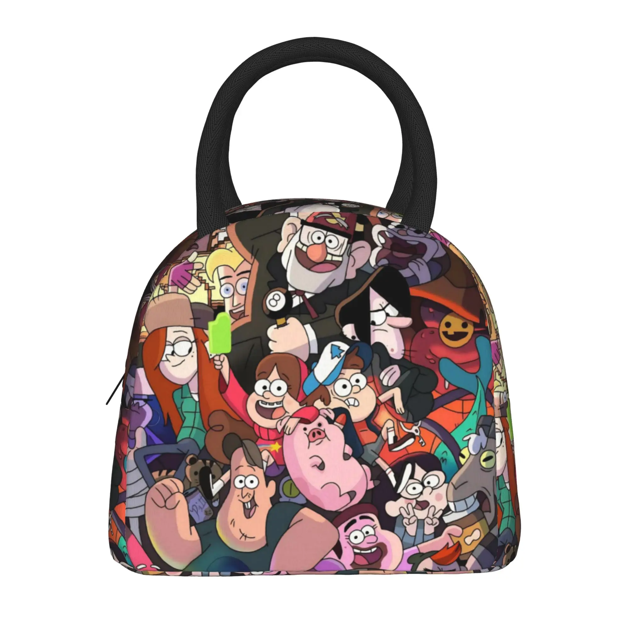 G-Gravity Falls Thermal Insulated Lunch Bags for School  Portable Bento Box Men Women Cooler Thermal Lunch Boxes