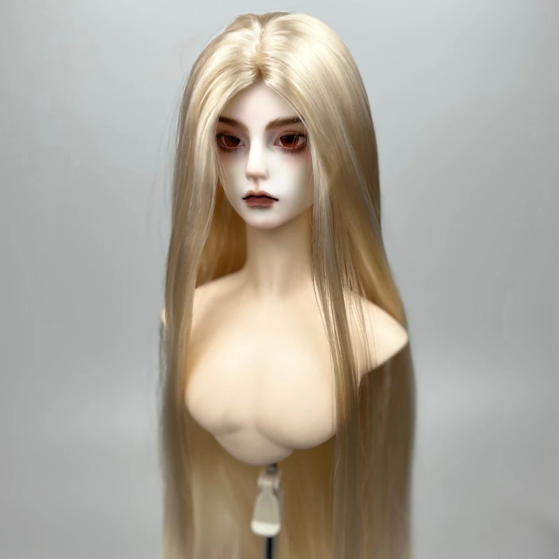 

BJD Doll wig is suitable for 1/3 Uncle 1/4 1/6 size fashionable new milk silk medium parted long hair for boys and girls man