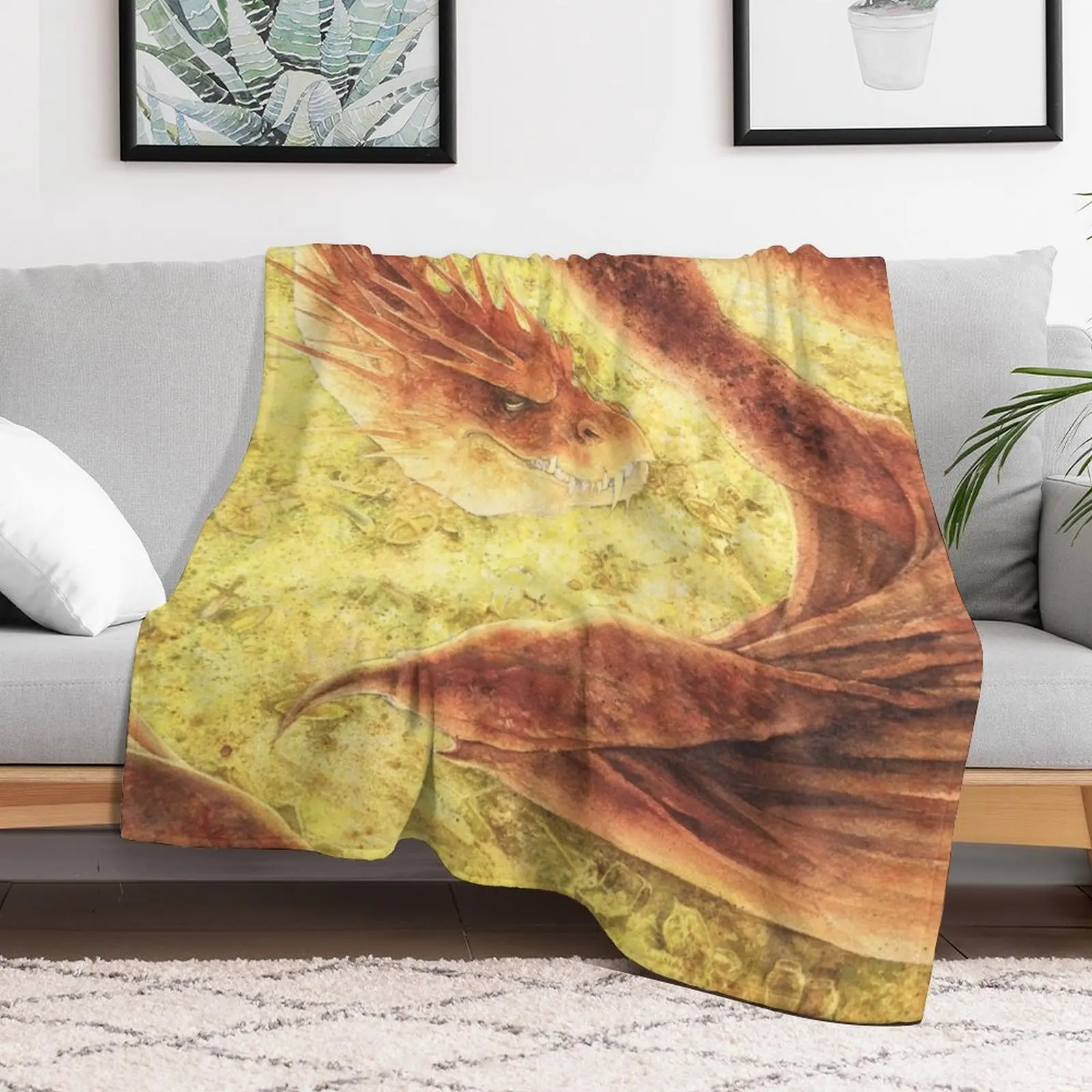 SLEEPING SMAUG Throw Blanket