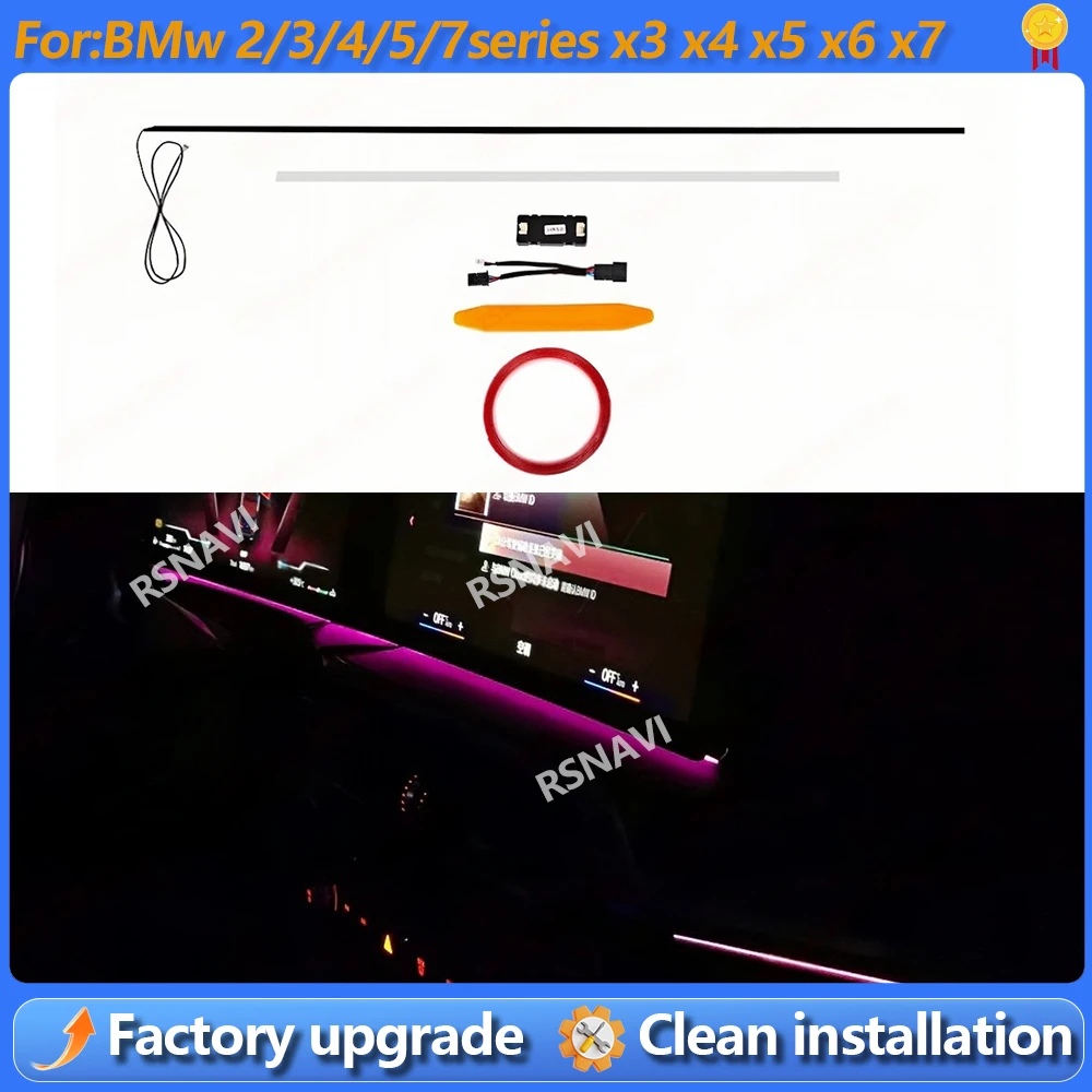 

RGB LED Dalian Screen Ambient Lighting for BMW 2/3/4/7 Series X5 X6 X7 M3 M4 G20 G22 G80 G82 Instrument Ambient Lighting