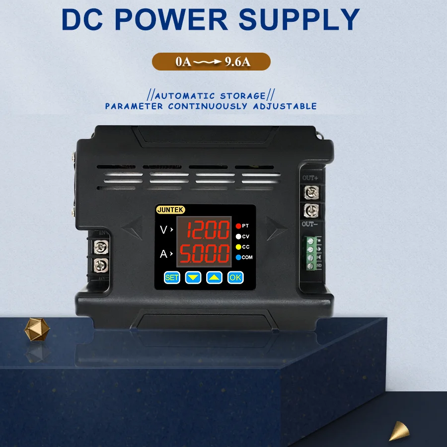 JUNTEK DPH8909 96V 9.6A DC Power Supply 485 Communication Voltmeter Constant Current Programmable Buck voltage Converter Module