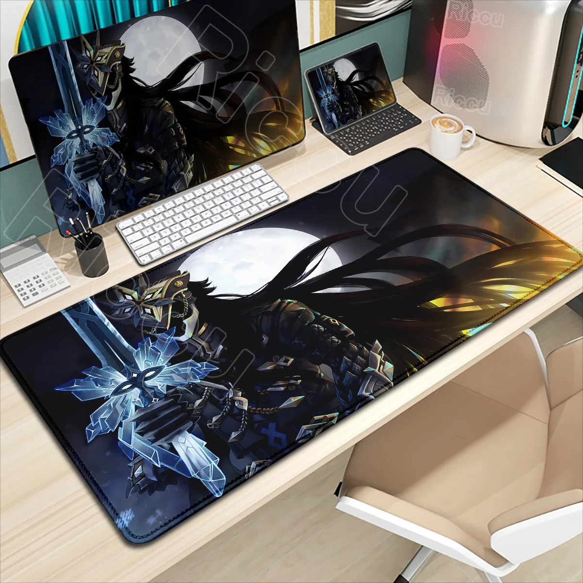 HD Printing Capitano Mouse Pad Game Genshin Impact Anime Mouse Pad Laptop Gaming Non-slip PC Computer Mice Mat XXL Large Deskmat