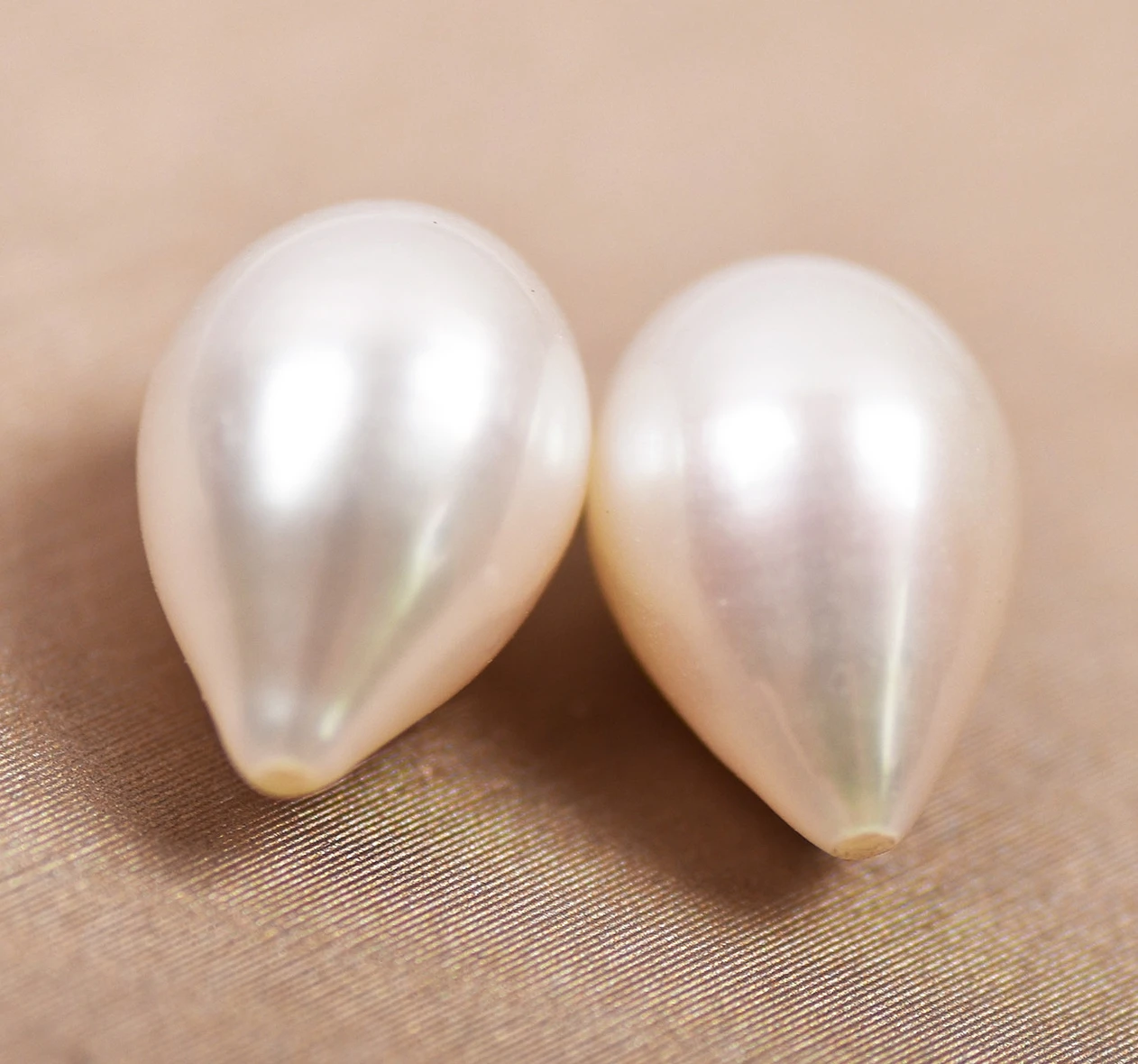 

Natural Freshwater Pearl Loose Beads Half Hole 10-11mm Drop Shaped DIY Accessory Pearls