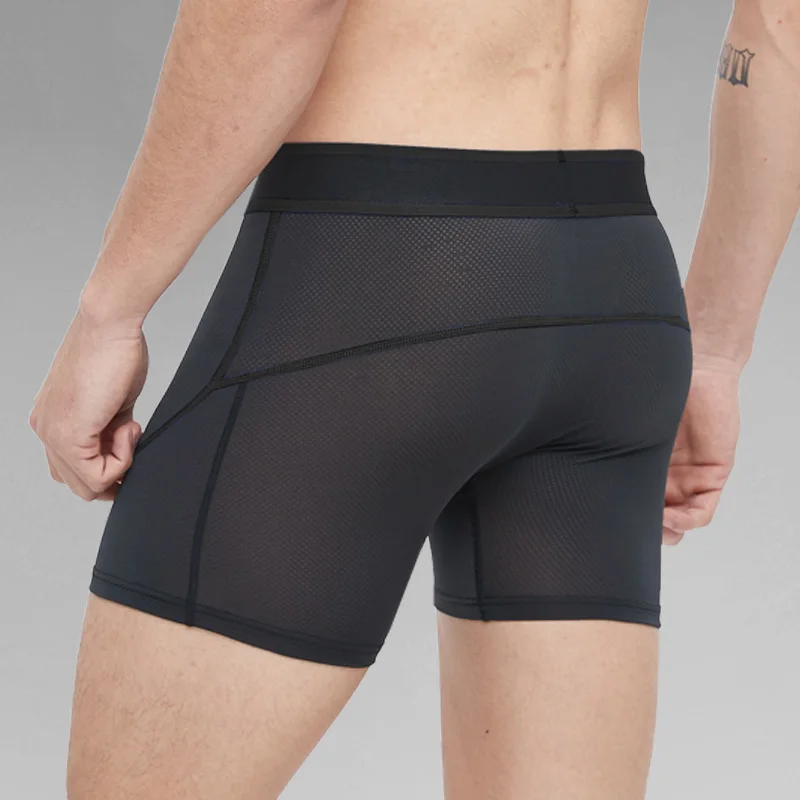 

Мужские спортивные трусы-боксеры с раздельными отделениями, летние, тонкие, из ледяного шелка, удлиненные, для бега, с защитой от натирания, для подростков