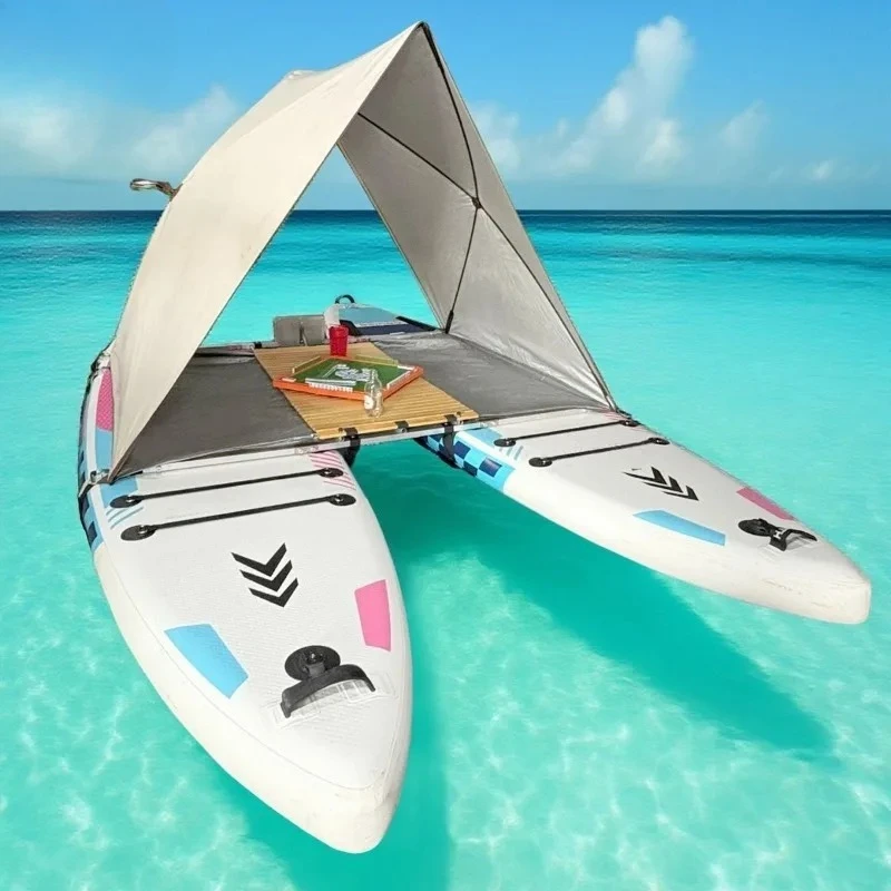 2-in-1 Aluminum Alloy Paddle Board Splicing Frame2-in-1 Combined Catamaran & Fishing Boat Splicing Accessories for Paddle Boards