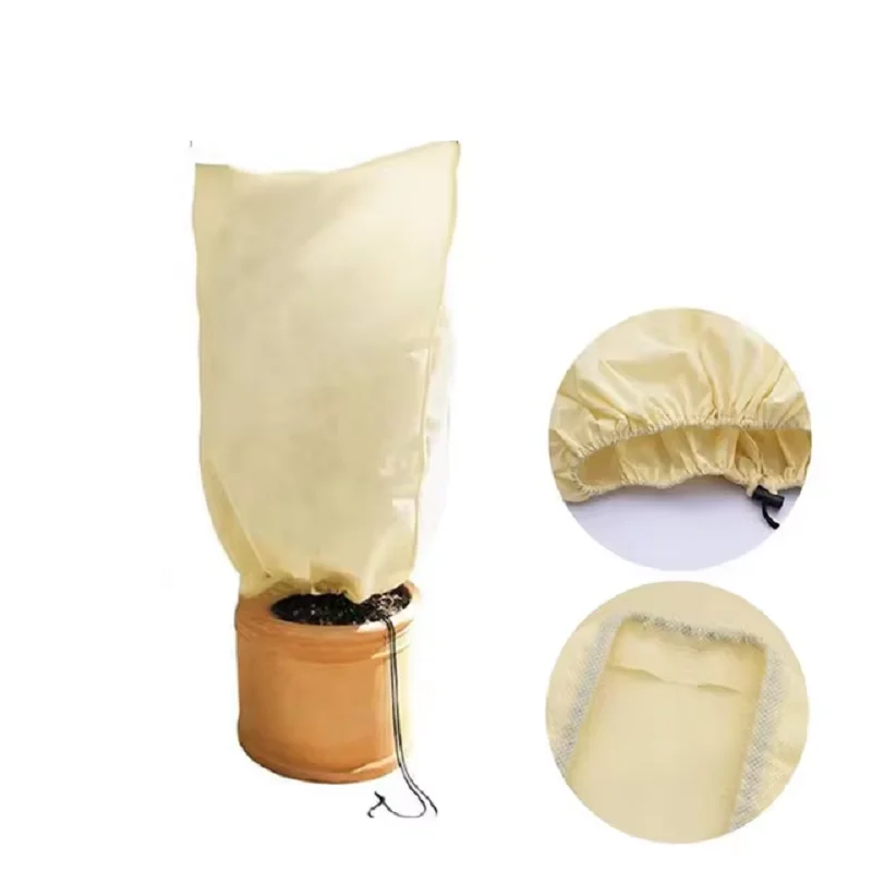 1pc Winter Plant Warm Cover Non-woven Plant Anti Freezing Bag In Winter Outdoor Yard Vegetation Anti-Frost Bag (No Zipper Style)