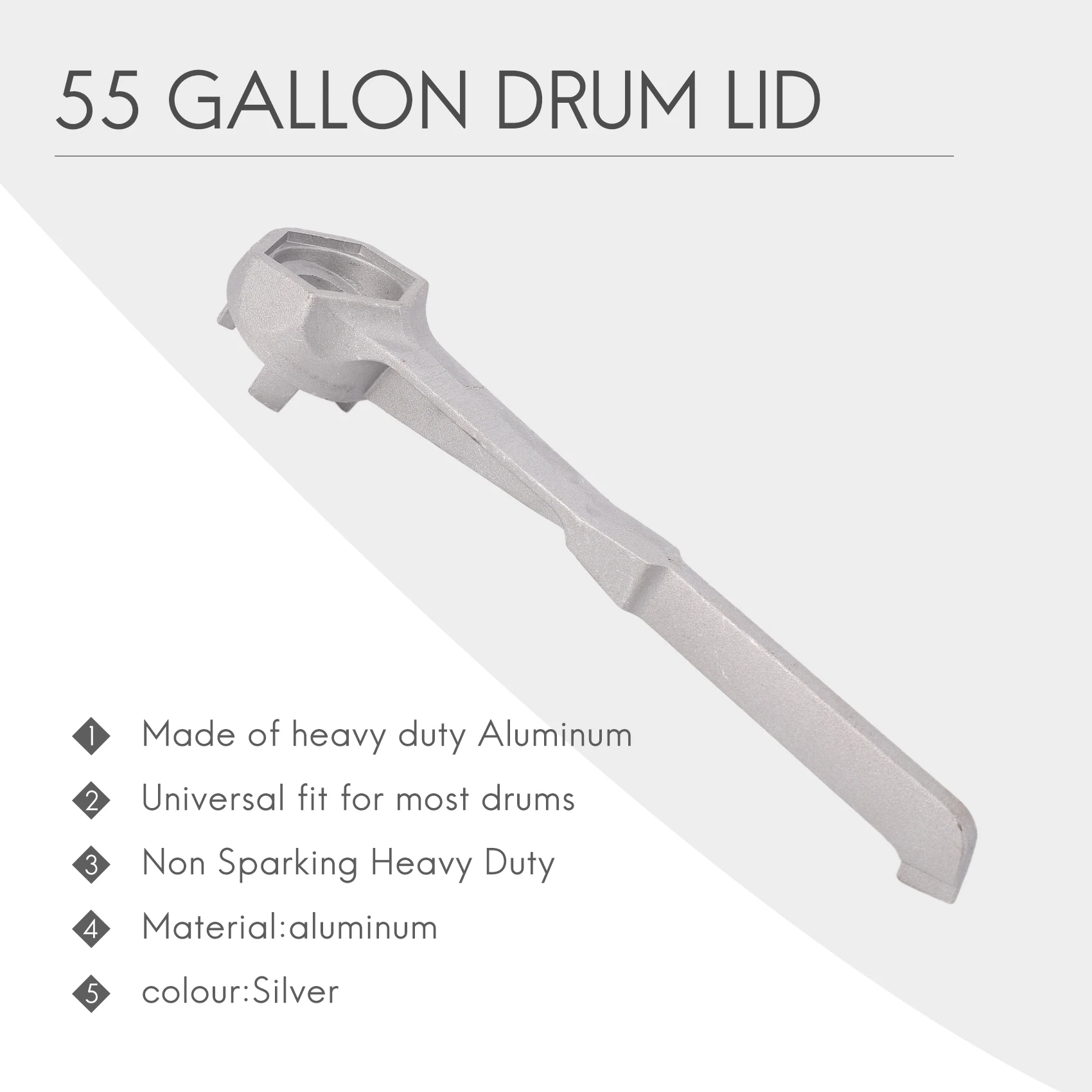 

AAAF Aluminum Wrench For Opening 10 15 20 30 55 Gallon Drum Racing Fuel Methanol Nitro Alcohol Race Gas Oil Solvent Storm Water