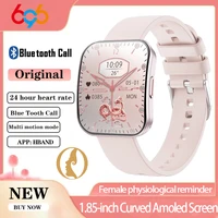 Amoled-reloj inteligente ultrafino curvo resistente al agua para mujer, reloj inteligente con llamada de diente azul para dormir en 24 horas, Monitor de ritmo cardíaco y salud, deportes