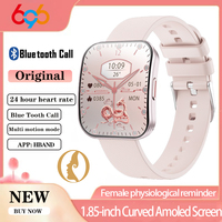 Amoled Ultra-thin Curved Waterproof Smartwatch Women Blue Tooth Call Smart Watch Men Sleep 24h Heart Rate Health Monitor Sports