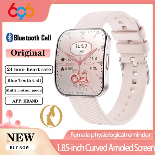 Imagen 1 del producto Amoled-reloj inteligente ultrafino curvo resistente al agua para mujer, reloj inteligente con llamada de diente azul para dormir en 24 horas, Monitor de ritmo cardíaco y salud, deportes