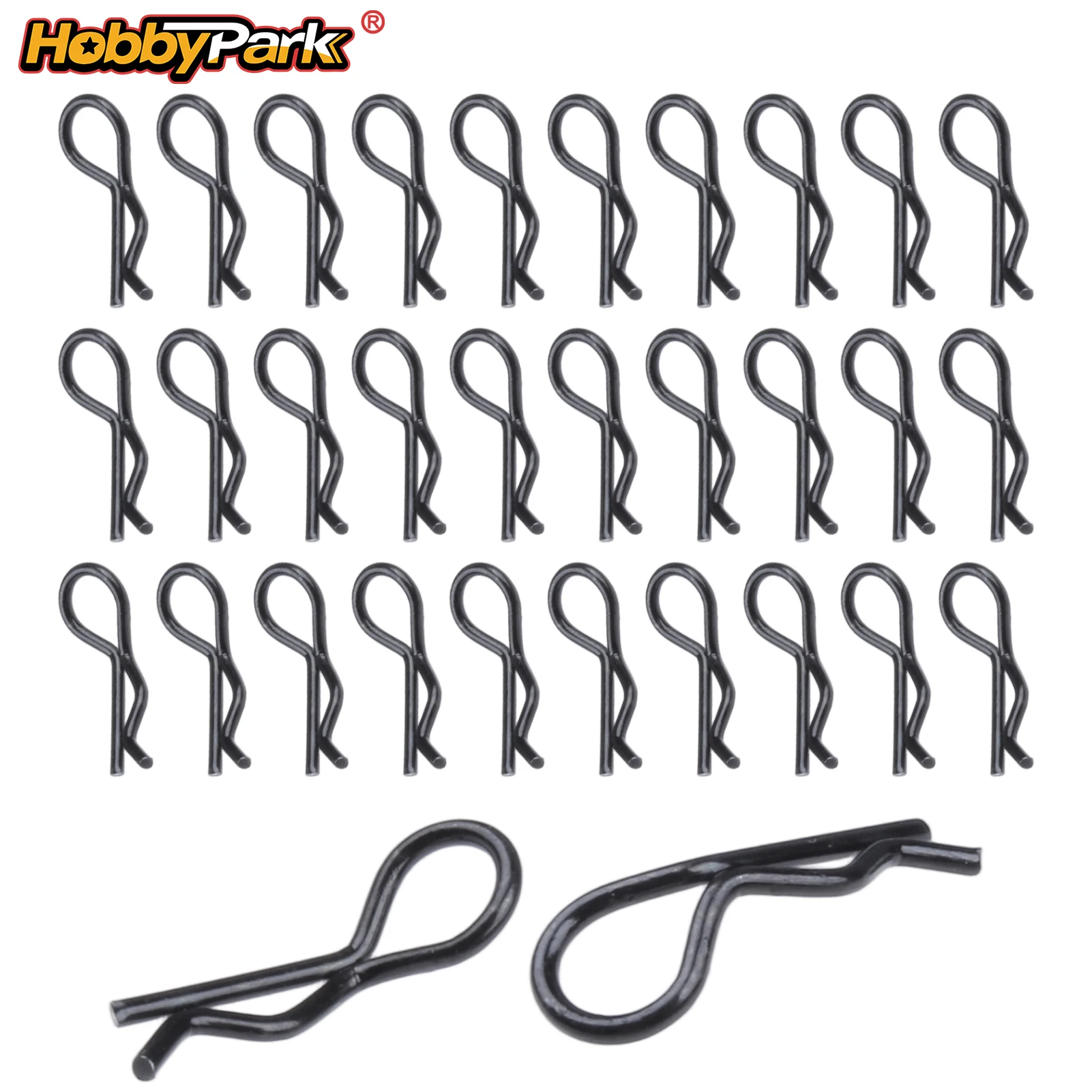 

HobbyPark Mini Body Clips R Pins Replacement for Axial SCX24 Deadbolt 90081 Compatible 1/24 1/28 1/36 100pcs