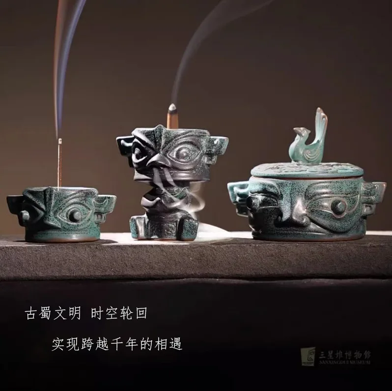Bronze cultural incense burner creative ornament, complete backflow decoration, incense burner, incense burner, desk ornament