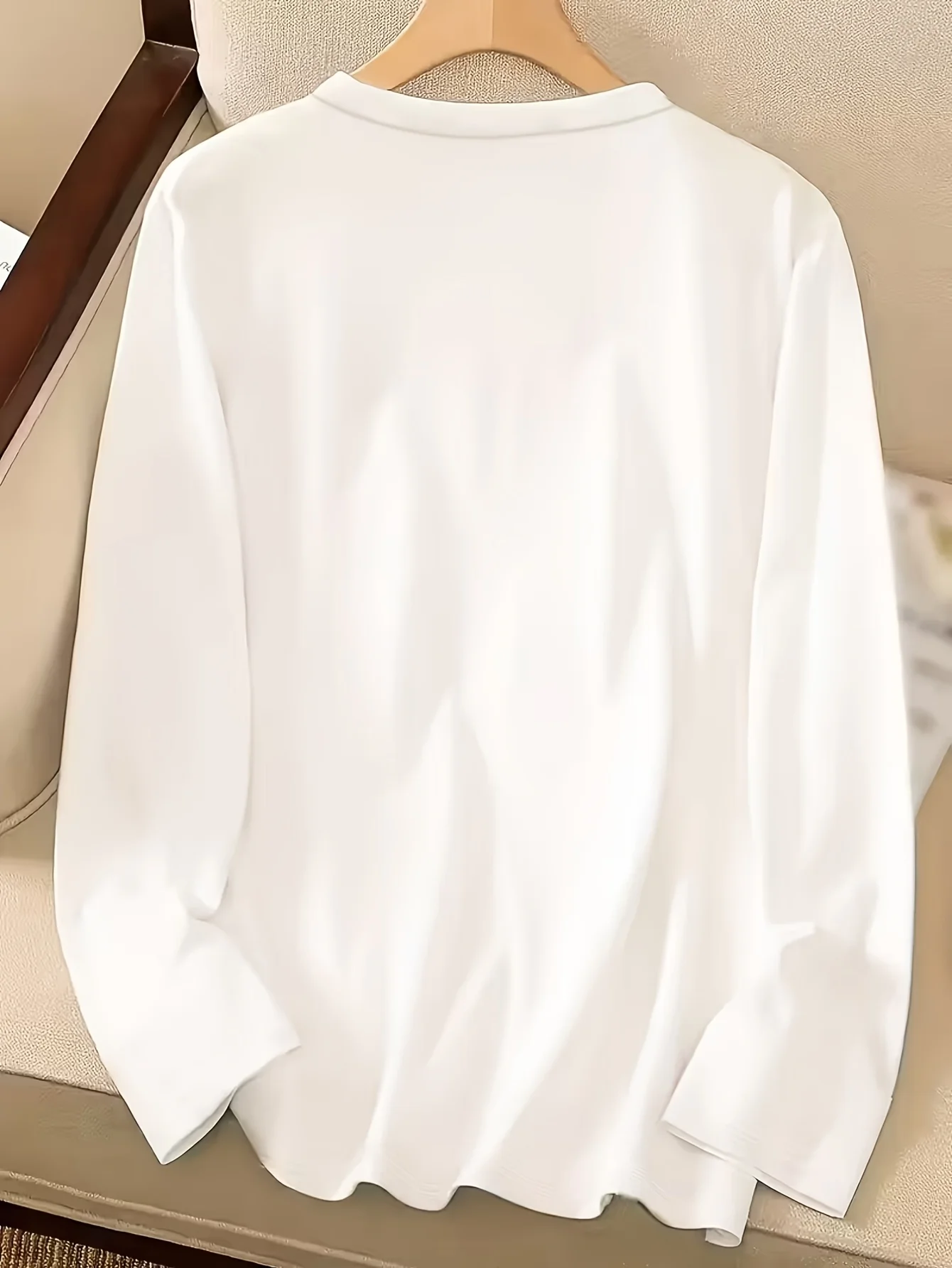 Men'S White Long Sleeve T-Shirt Crew Neck - 100% Graphic Tee with Referee Whistle Design, Soft Breathable Casual Top for Campus Urban Style, Minimalist Streetwear Gift for Dad Boyfriend Friends