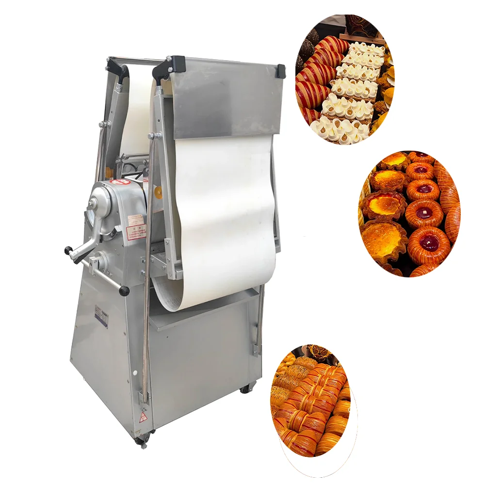 2026 Stainless Steel Puff Pastry Machine Restaurant Vertical Pizza Pie Dough Sheet Bread Roller Shortening Making Machine