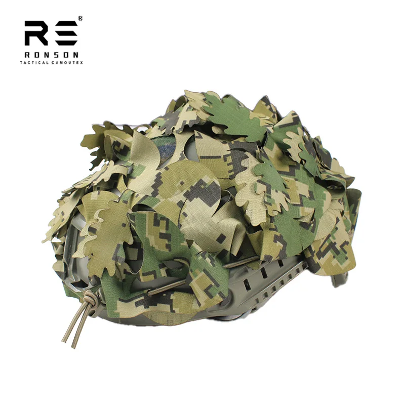 US4CES Mexican Marine Camouflage 3D Laser Cut Tactical FAST Helmet Scrim Cover Airsoft Paintball Personal Defense Scrim NIR