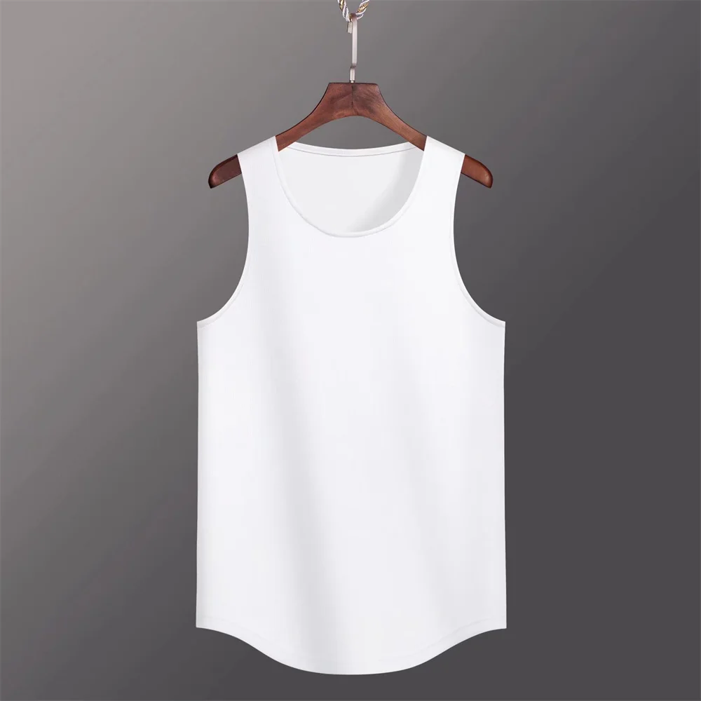 M-5XL Big Size Dry Fit Men Sleeveless Basketball Jersey Tops Clothes Crossfit Male Oversize Jogging Training Running Sports Vest