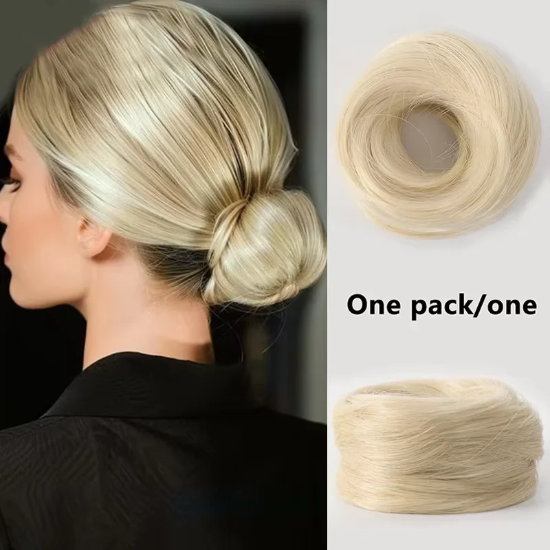 Messy Bun Hair Piece Straight Chignon Extension