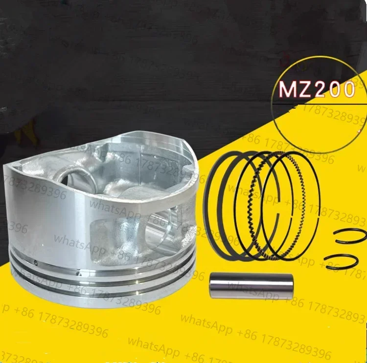 MZ200 Piston kit 70mm for MZ200 transplanter 6.5HP engine  cylinder ring pin clip assembly