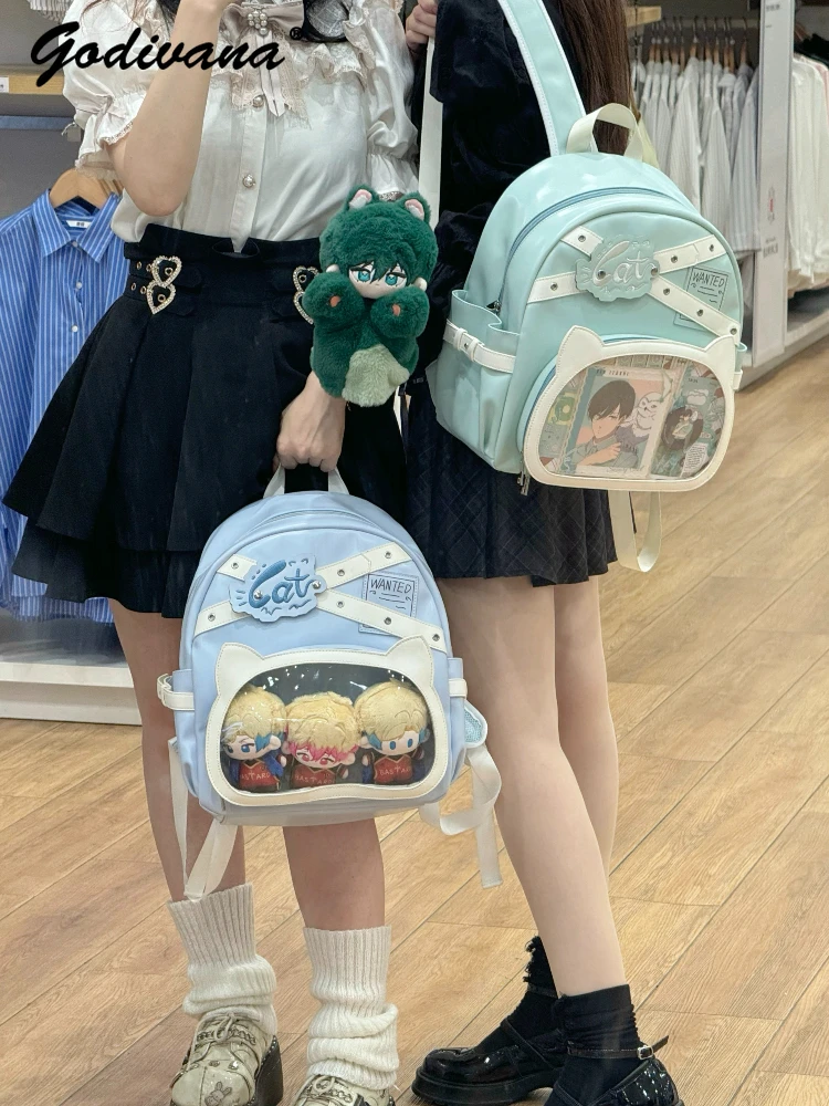 Original Large Capacity 10cm Doll Bag Japanese Sweet Cute Womens Shoulder Bag College Student Schoolbag Crossbody Girls Backpack