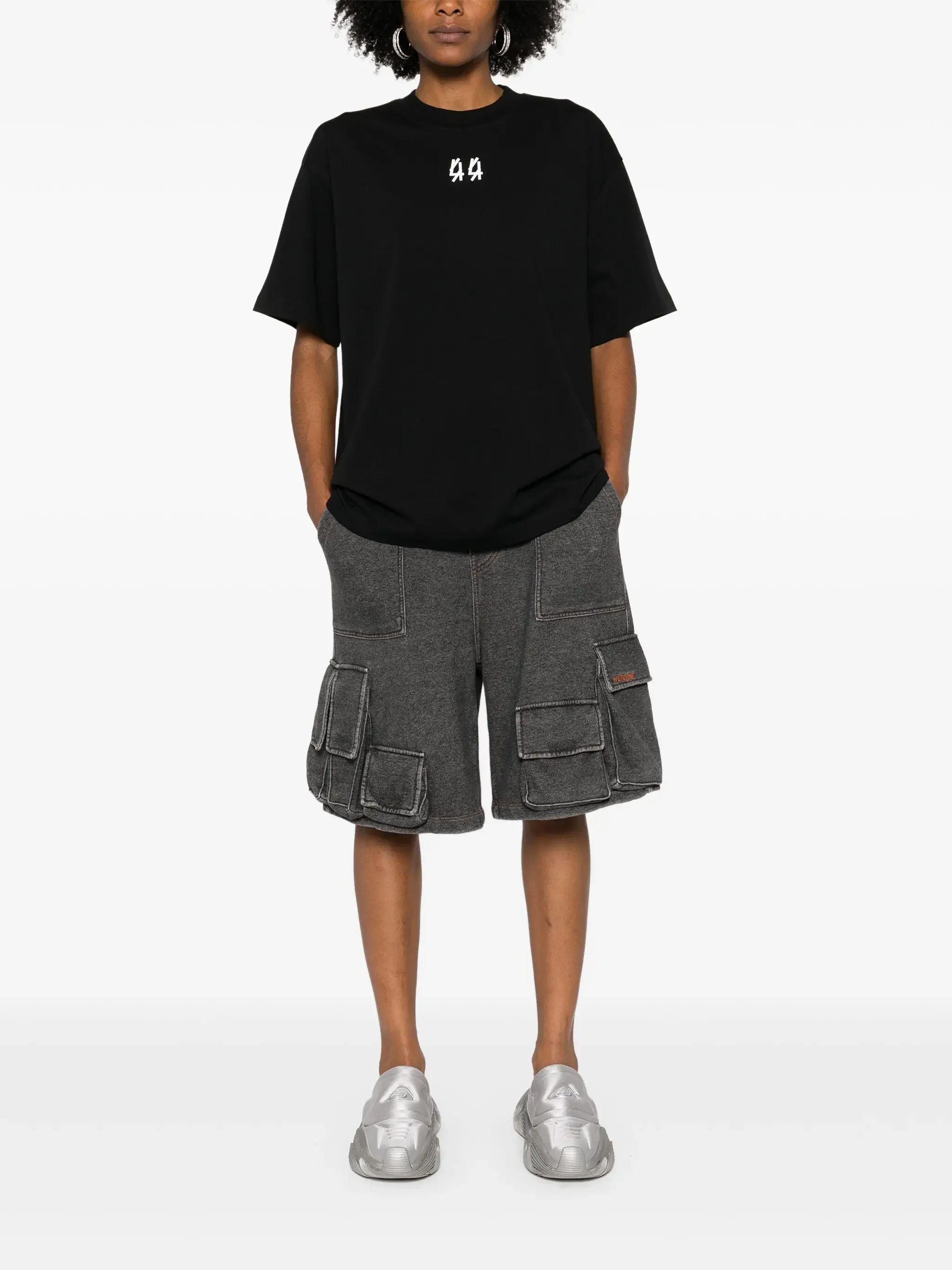 العصرية عادية القطن 44 تسمية مجموعة المرأة تي شيرت إمرأة رجل للجنسين قصيرة الأكمام الهيب هوب رسالة تي شيرت مطبوع المتضخم تيز #4