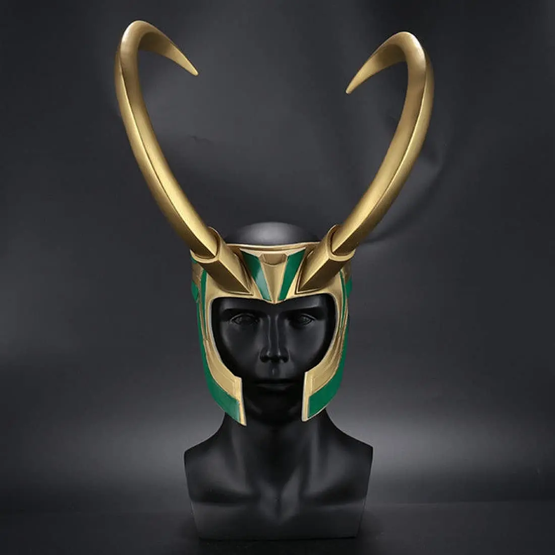 Superhero Helmet with Horns Movie Thor 3 Ragnarok Loki Laufeyson PVC Mask Cosplay Halloween Costumes Props for Adult Kids