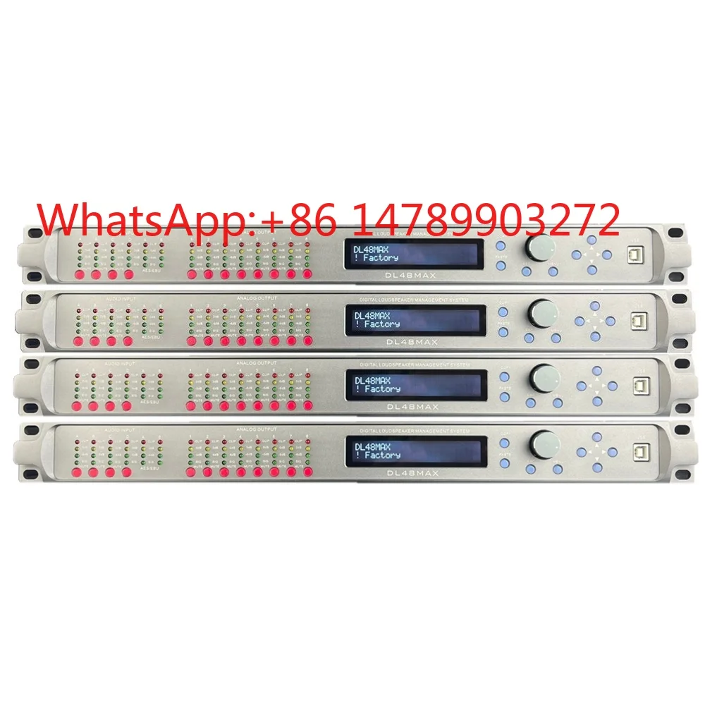 4In8Out ALLDSP Professional Driverack Audio Processor FIR EQ Crossover for Power Amplifier