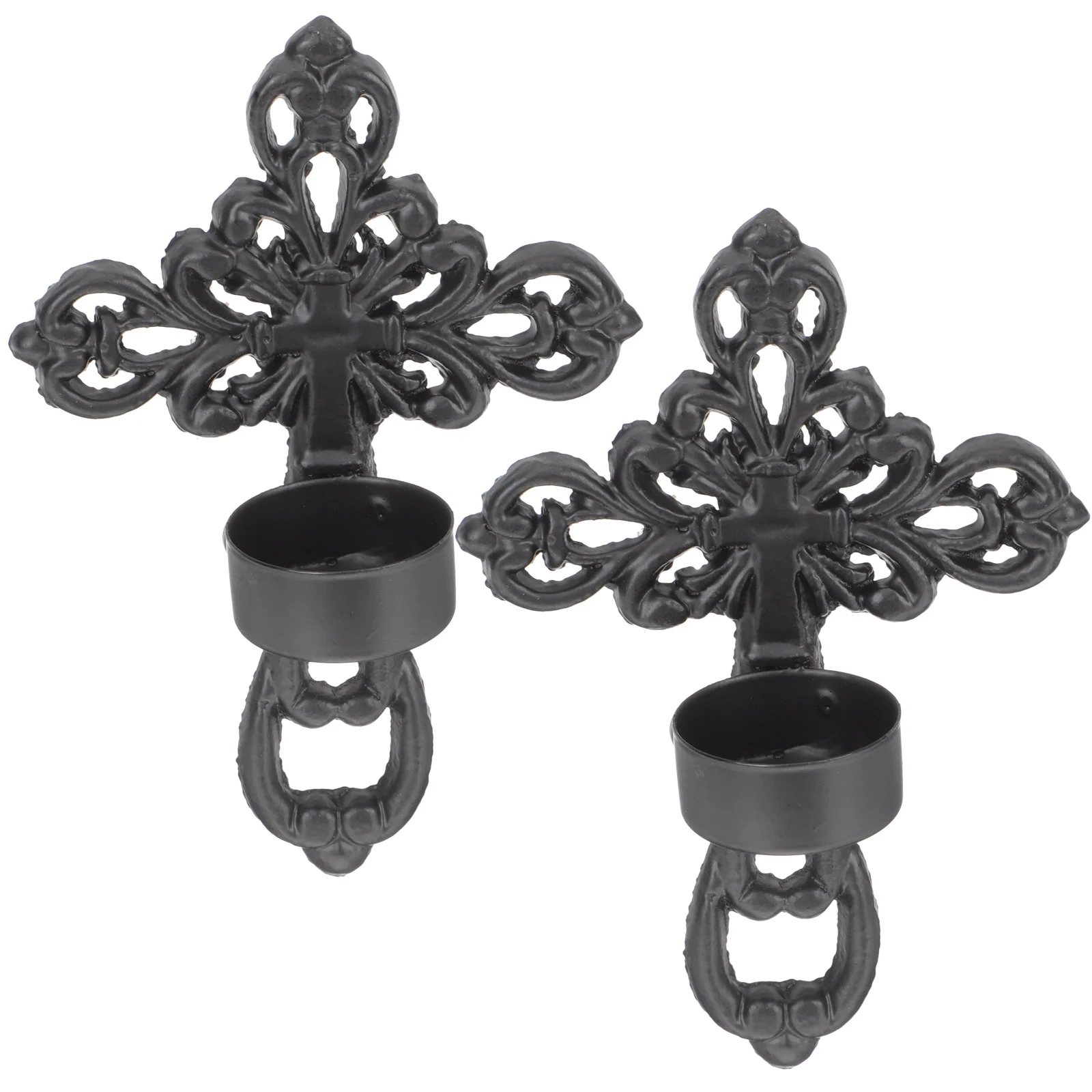 

2 Pcs Candlestick Living Room Holder Decorative Special Event Metal for Hanging Tea Light Home Decoration Wedding