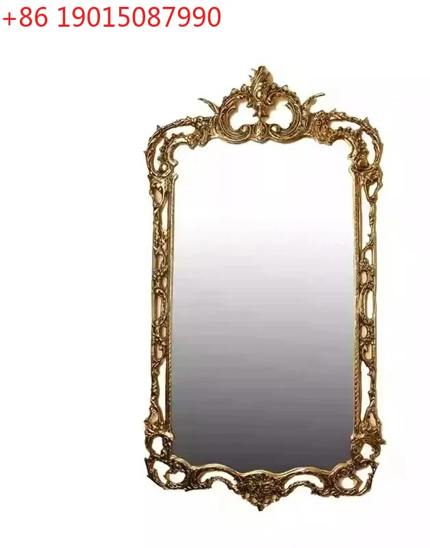

zx1Home Handmade Hollow Carving Heavy Industry Bronze Full Copper Mirror Metal Hanging Mirror