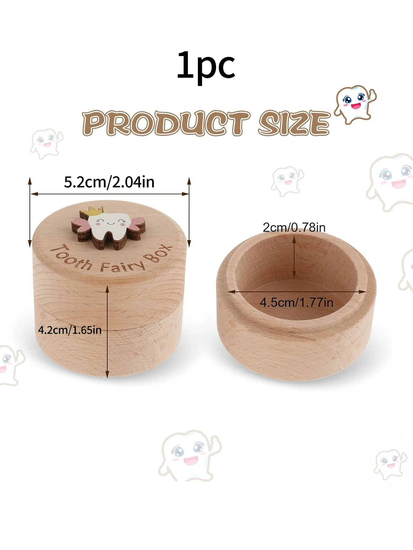 1PC commemorative baby teeth and fetal hair collection storage box, simple storage, color randomly distributed