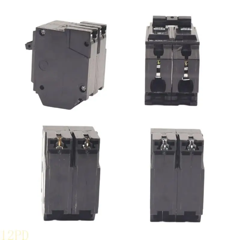 12PD Small Plugs In Miniature Circuits Breaker 2P Thermal Overloading Defense Space Saving MCB Upgrades for Electrical Panel