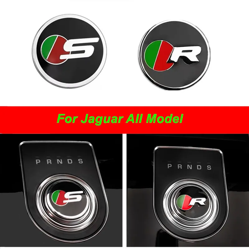 Metal Car Gear Shift Knob Panel Button Protective Cover Trim Sticker For Jaguar XF XFL XE XJL F-PACE X-TYPE Interior Accessories