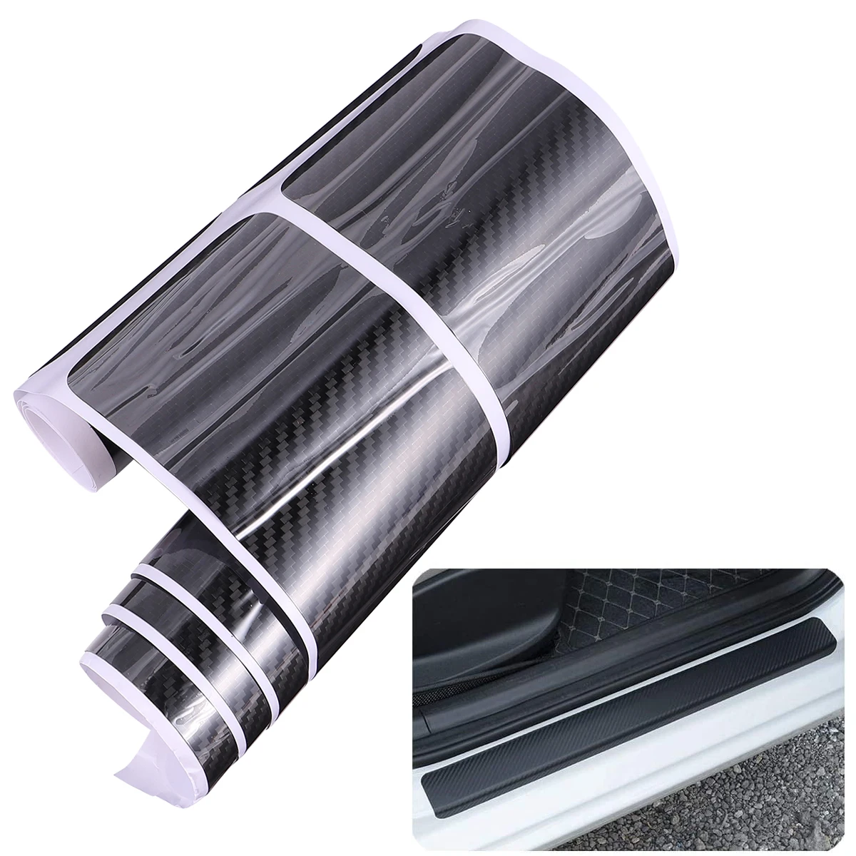Universal Carbon Fiber Door Sill Sticker Stickers Guard Protectors Styling Protection Film