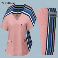 Uniforme clínico rosa para mujer, ropa de trabajo de farmacia, uniforme de enfermera, uniformes de cirugía Dental Oral para médico de Hospital, conjuntos de batas médicas, nuevo
