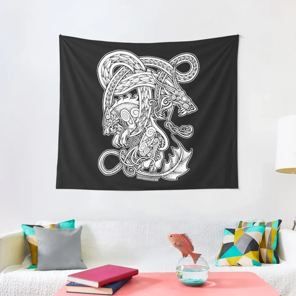 

Fenrir och Jrmungand Tapestry Wall Deco Home Decorators Room Decorations Living Room Decoration Tapestry