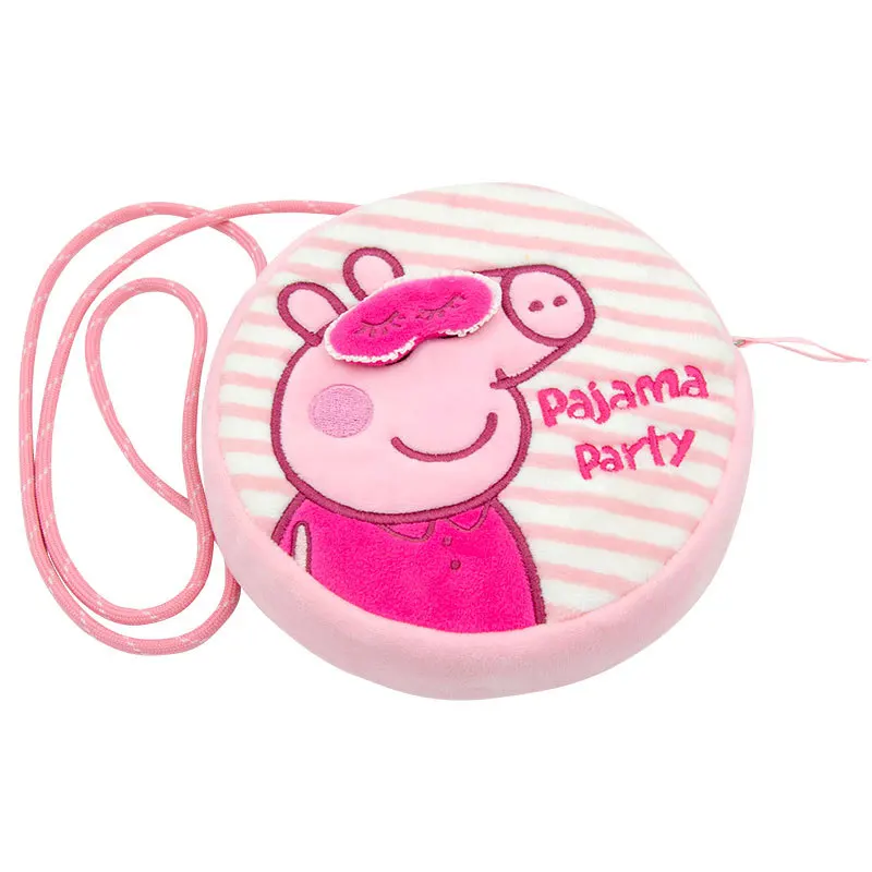 Peppa Pig dziecięca pluszowa torba Crossbody George świnia przedszkole plecak kreskówka okrągła torba na ramię portmonetka dziewczęce prezenty