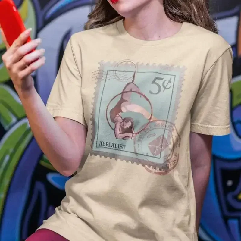 Aerialist T Shirt Aerial Hoop Post Stamp