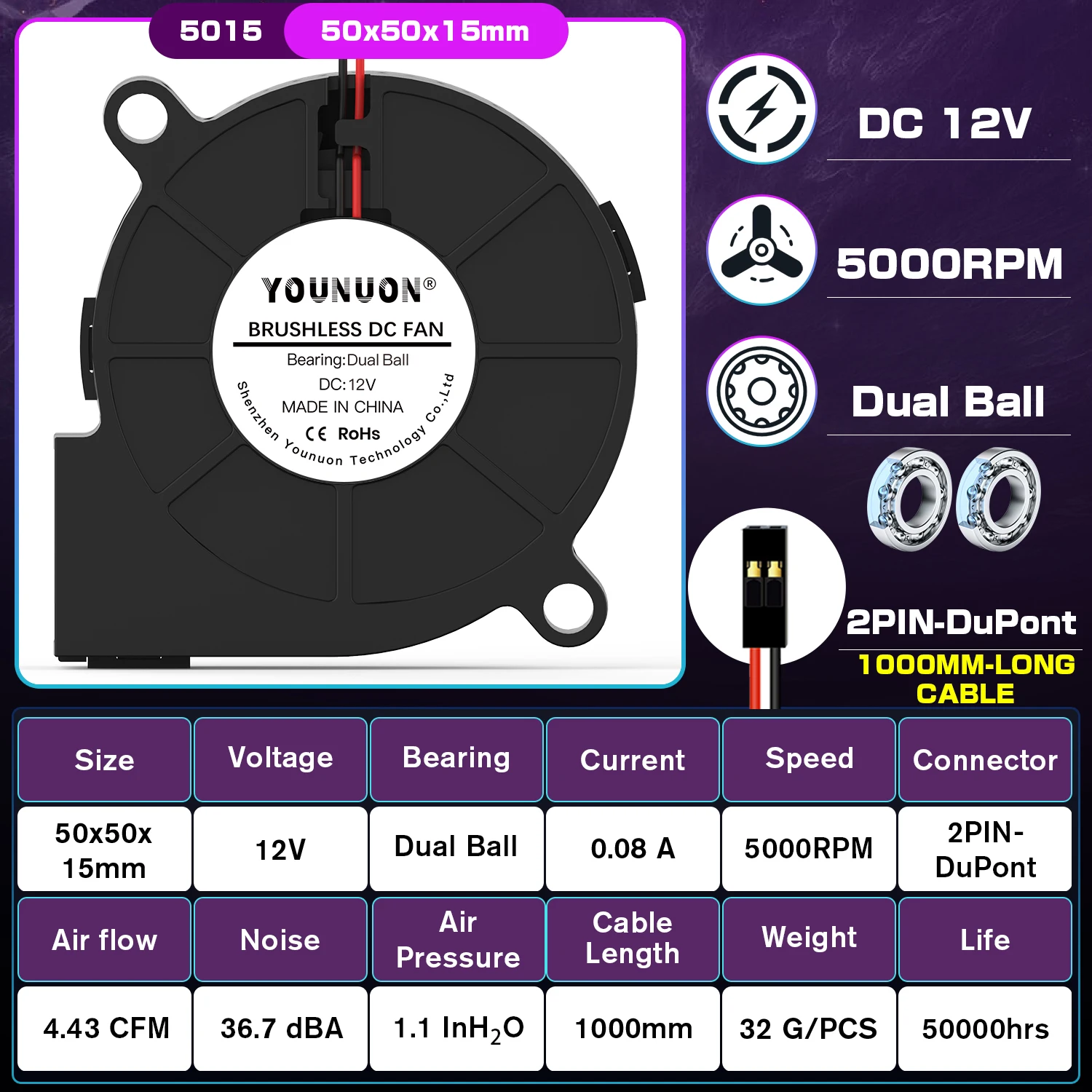 12V Ball 1M DuPont