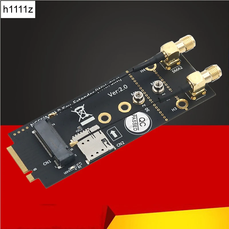 

NGFF M.2 Key B to Key B Extender Adapter Riser NANO SIM Card Slot 2.4G/5G Antenna Supports 3G/4G/5G Module M.2 Wifi Network Card