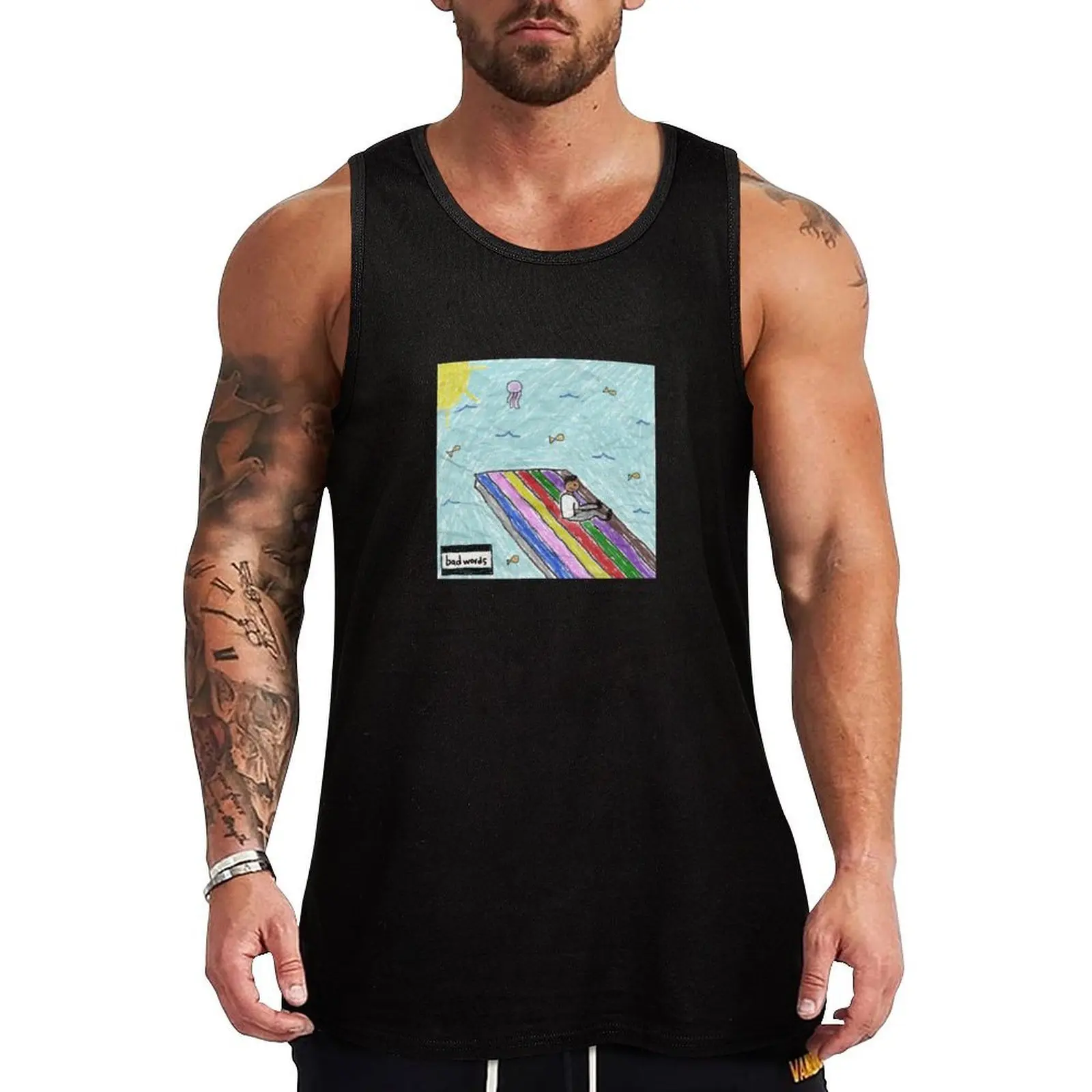 

Baby Keem Crayon Drawing Tank Top best selling products Vest male bodybuilding for men