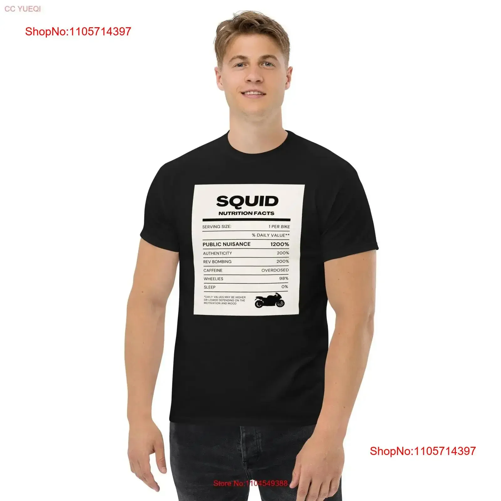 Motorcycle shirt Men's classic tee funny squid sport bike vintage Washed designer clothes fashion Soft streetwear Stretched