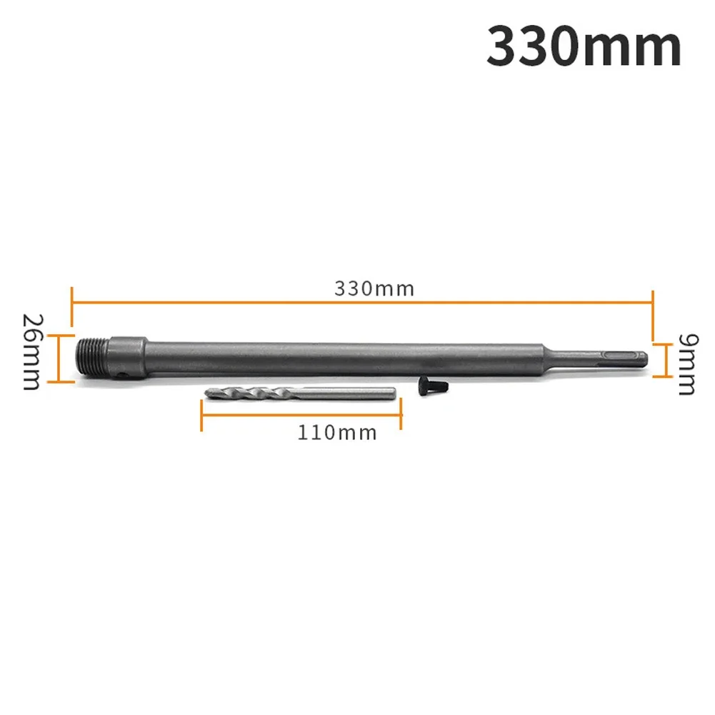 카바이드 라운드 생크 벽 구멍 톱, 전기 해머 드릴 비트, 커넥팅 로드, 드릴링 벽 벽돌 콘크리트, 1 세트, 110mm, 200mm, 320mm