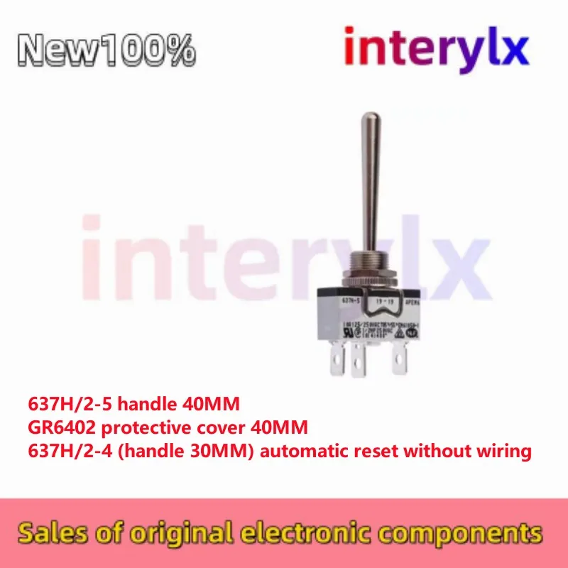 1Pcs/Lot 637H-5 APEM 3-pin 3-speed double-sided self resetting shaking switch 637H/2-5 pole length 40MM harvester accessories