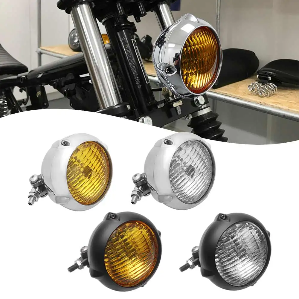 

Retro Motorcycle Headlight Compatible With Harley Kawasaki Honda Yamaha Suzuki Chopper Cafe Racer Bobber Cruiser