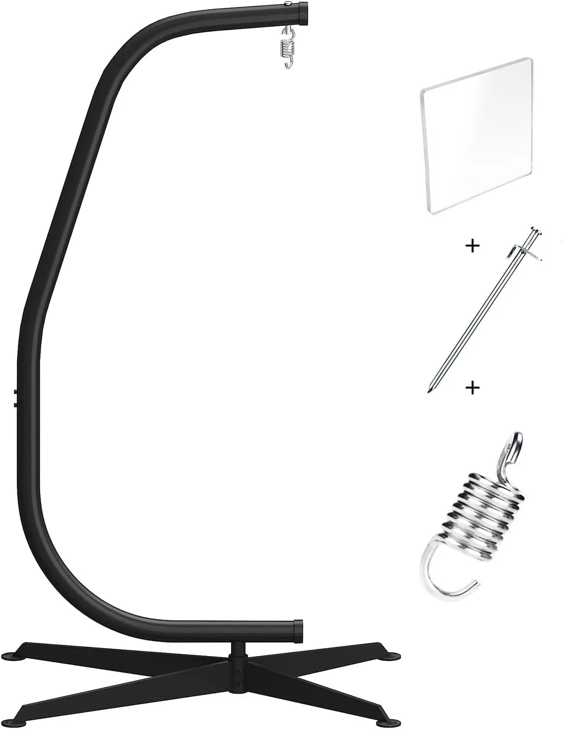 

Hammock Swing Stand, Hanging C-Stand with Spring Hook, for Indoor, Outdoor, Sturdy Hanging Stand Max Load 330lbs