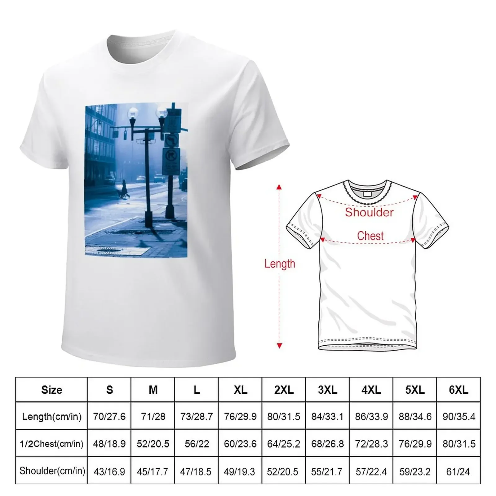 Downtown crosswalk T-Shirt customs blacks summer tops oversized t shirts for men