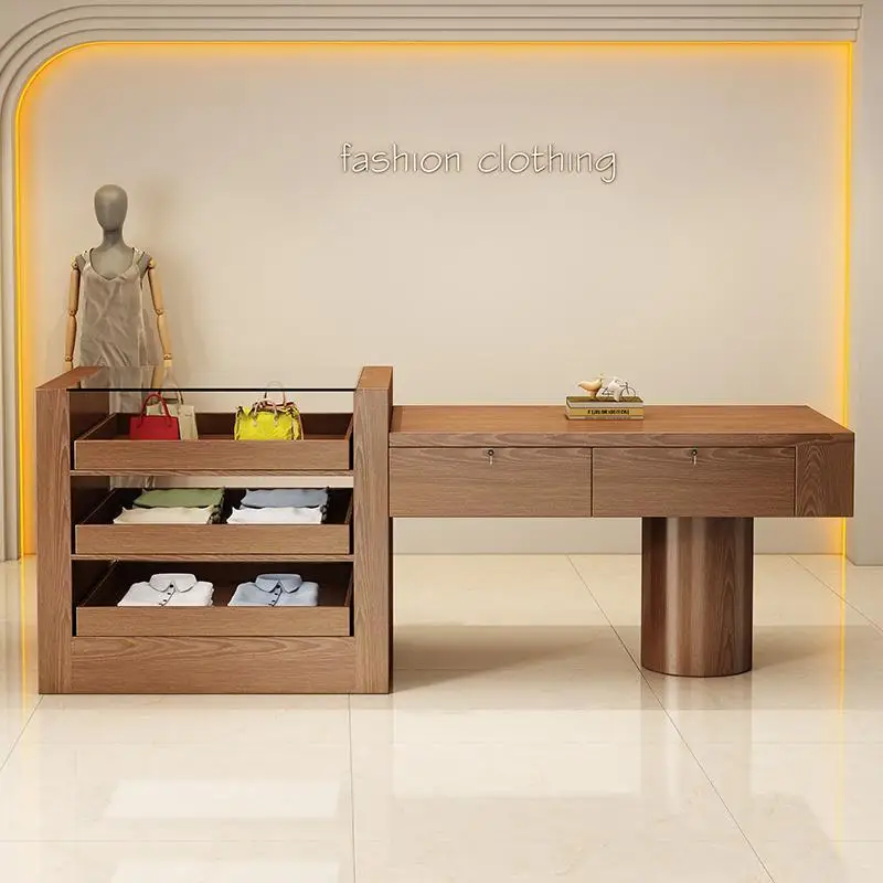 DSA clothing store Nakashimadai women's clothing store display cabinet shoe cabinet retro display table side cabinet display