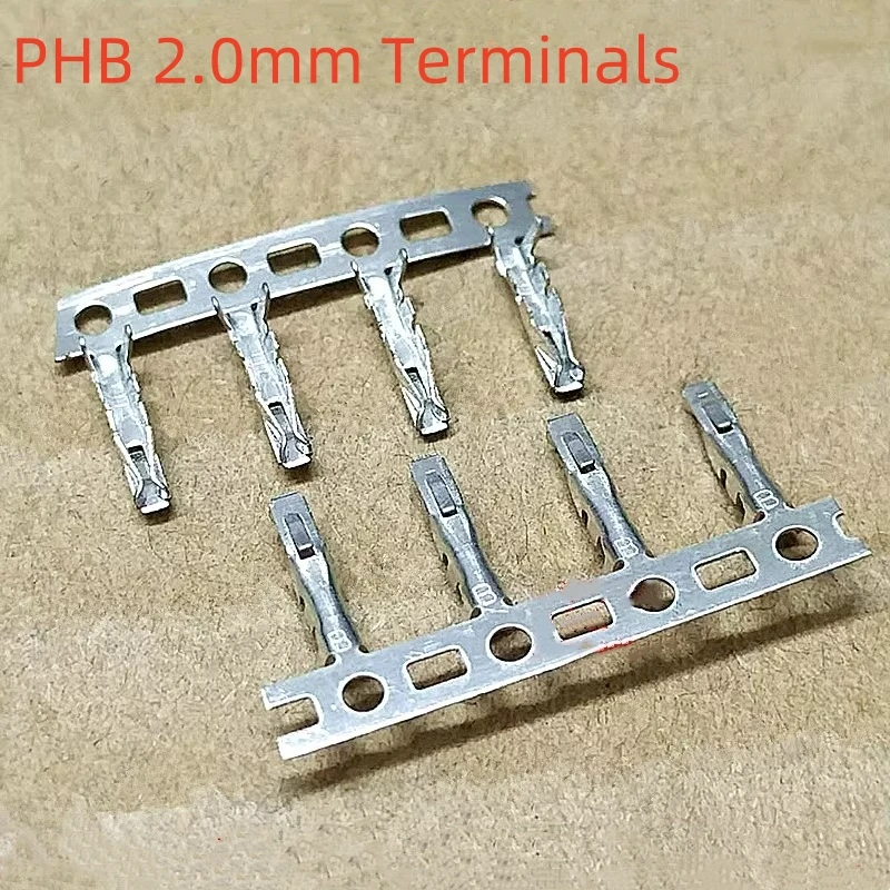50 Uds PHB 2,0mm terminales conectores de clavija de engarzado cobre fósforo